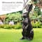 Glitzhome® 23" MGO Bronze Standing Rabbit Statue